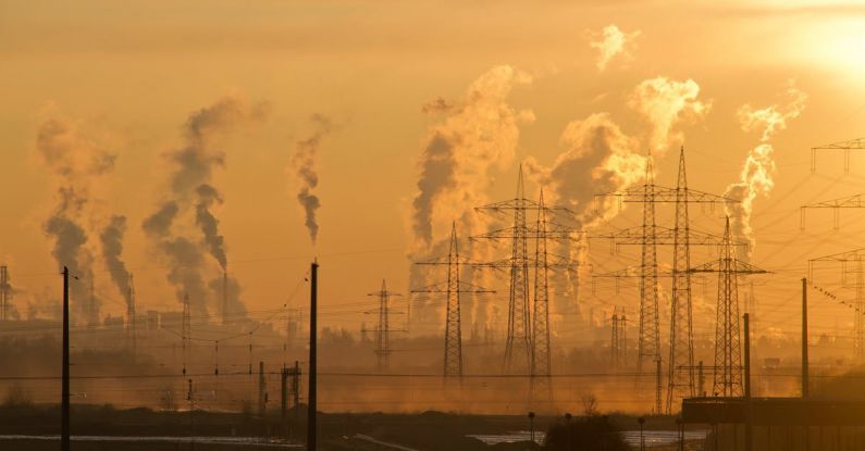 Air Quality - Electric Towers during Golden Hour