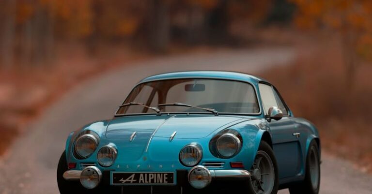 Transport Design - Shallow Focus Photography of Blue Alpine Car