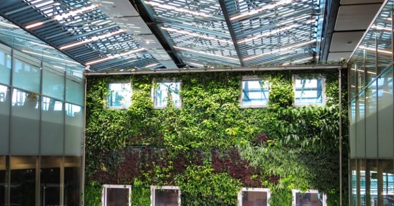 Green Architecture - Photograph of plants growing on a wall