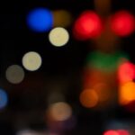 Responsible Nightlife - Blurry night photo of traffic lights