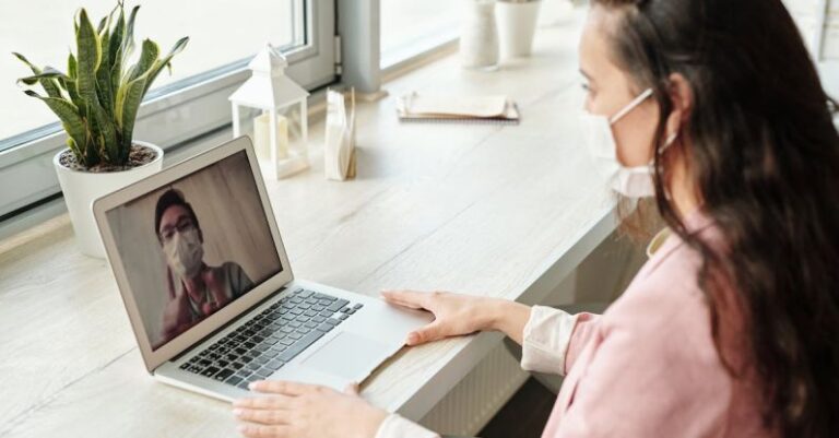 Public Health - Woman Having A Video Call